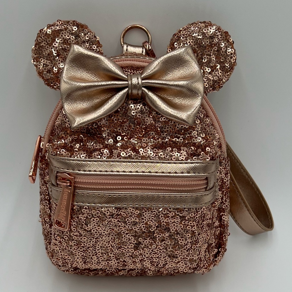 Minnie Mouse Sequin Backpack Wristlet by Loungefly - Briar Rose Gold